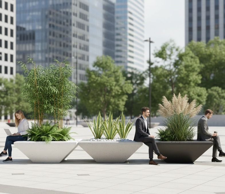 didelis lauko vazonas