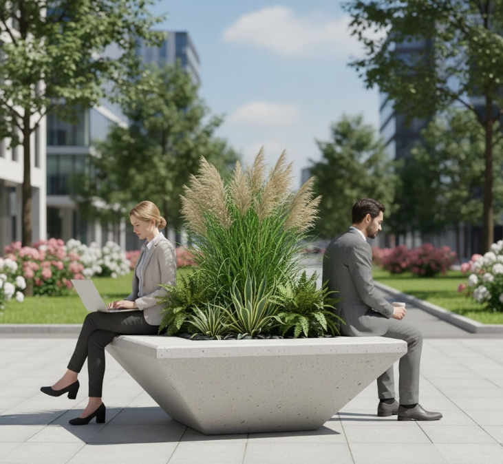 didelis lauko vazonas